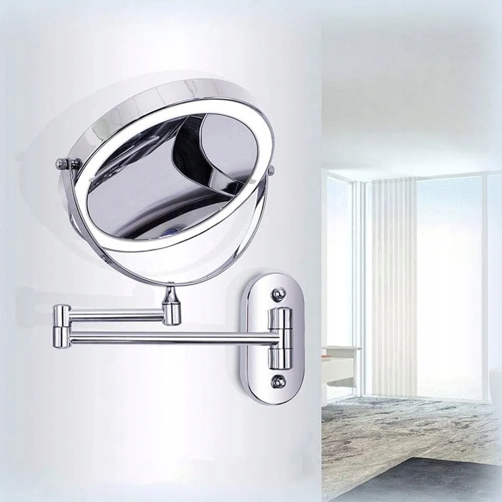 Kozmetikai tükör Led világítással 1X/5X nagyítással,FÜRDŐSZOBAI Tükör