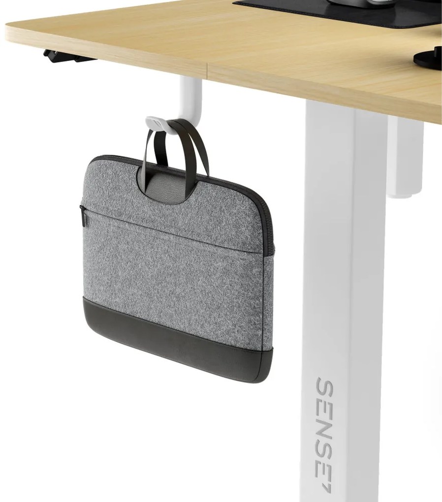 Állítható magasságú elektromos íróasztal Nojo 120x60cm fehér fenyő