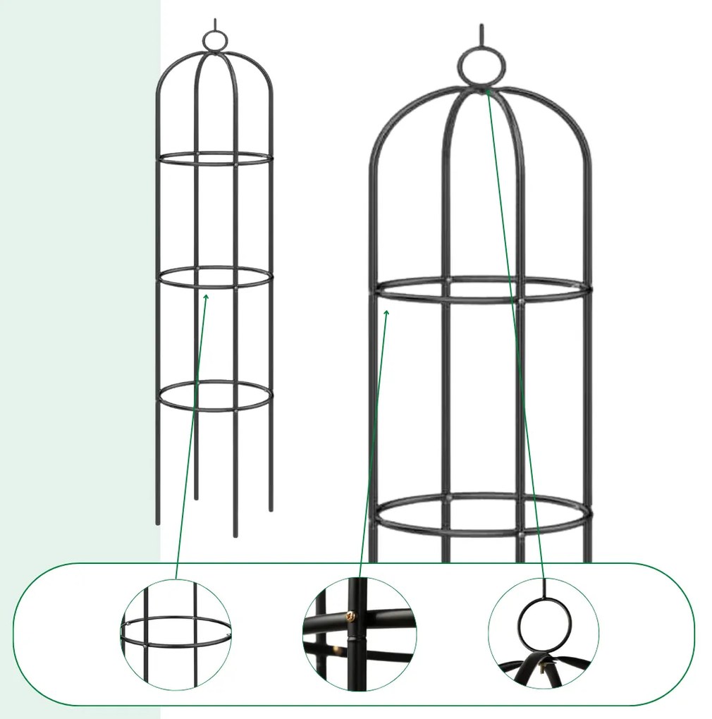 Kúszó virágtartó 200x40 cm Gardebruk