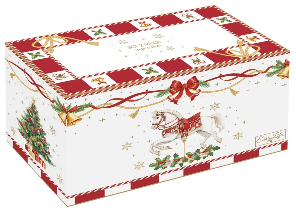 Karácsonyi porcelán bögre 2 db szett 300 ml díszdobozban Christmas Tale