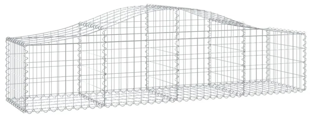 íves horganyzott vas gabion kosár 200x50x40/60 cm