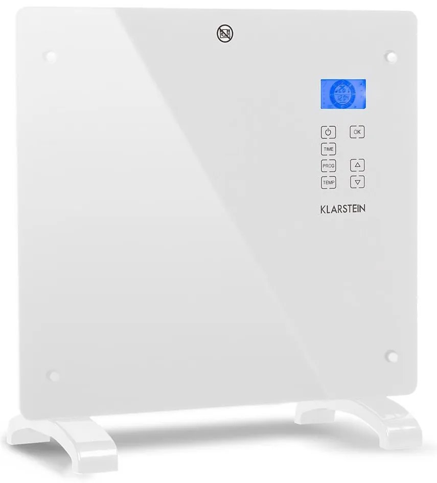 Klarstein Norderney, konvektor, 1000 W termosztát, időzítő, 20 m², fehér