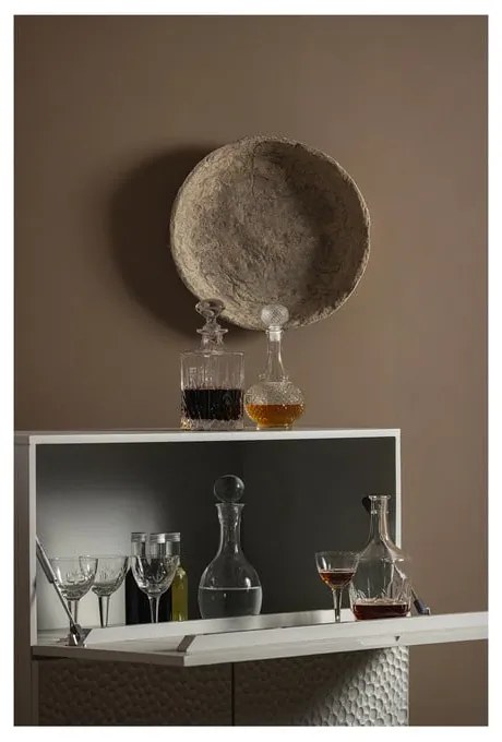 Világosszürke mangófa bortartó szekrény 90x146x46 cm Carved – WOOOD