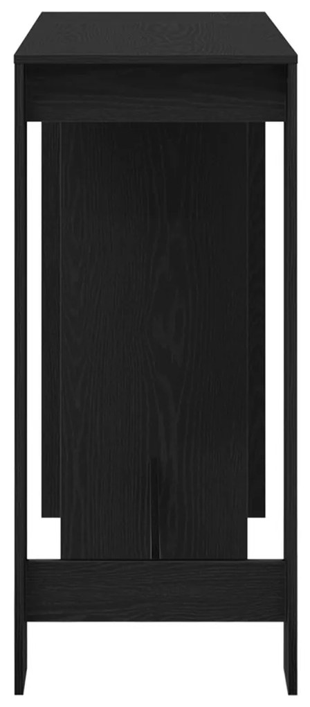Bárasztal Polccal Fekete Tölgy 102,5x46x103,5 cm Műgyanta