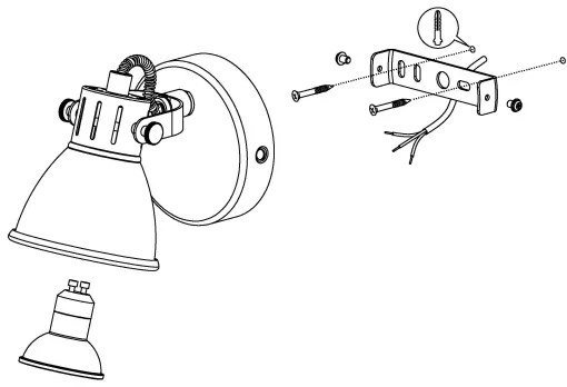 Eglo 98397 - LED Fali spotlámpa SERAS 1xGU10/3,3W/230V