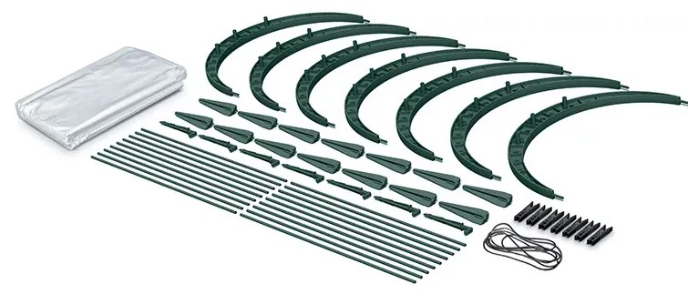 FlOO TUNNELS kerti fólia alagút 360 cm, zöld