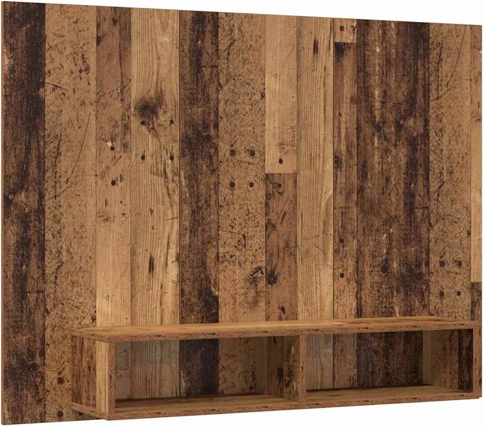 vidaXL TV szekrény garnitúra Öreg fa 120 x 23,5 x 90 cm Faanyag