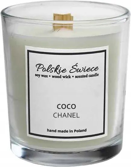 Szójagyertya fa kanóccal Coco Chanel