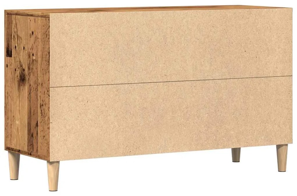 antik fa színű szerelt fa tálalószekrény 100 x 36 x 60 cm