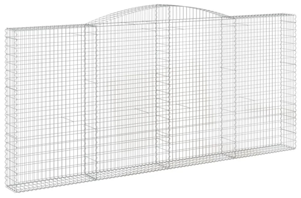 2 db íves horganyzott vas gabion kosár 400x30x180/200 cm