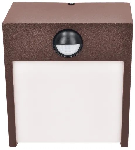 Brilagi-LED TERNI kültéri fali lámpatest érzékelővel, LED 12 W, 230 V, barna, IP44