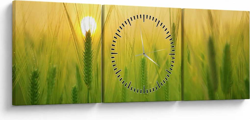 Kép - Mező gabonával (órával) (90x30 cm)