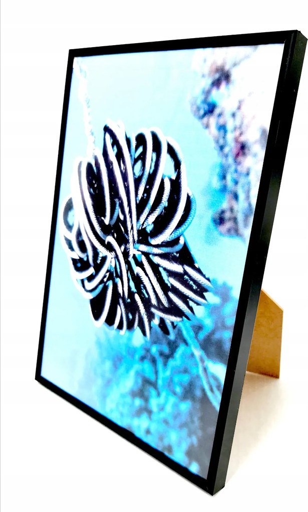 Keret tartóval 21x29,7 fekete alumínium