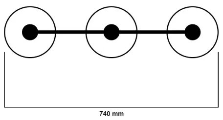 Jupiter XS3B - Függeszték XSARA 3xE27/60W/230V