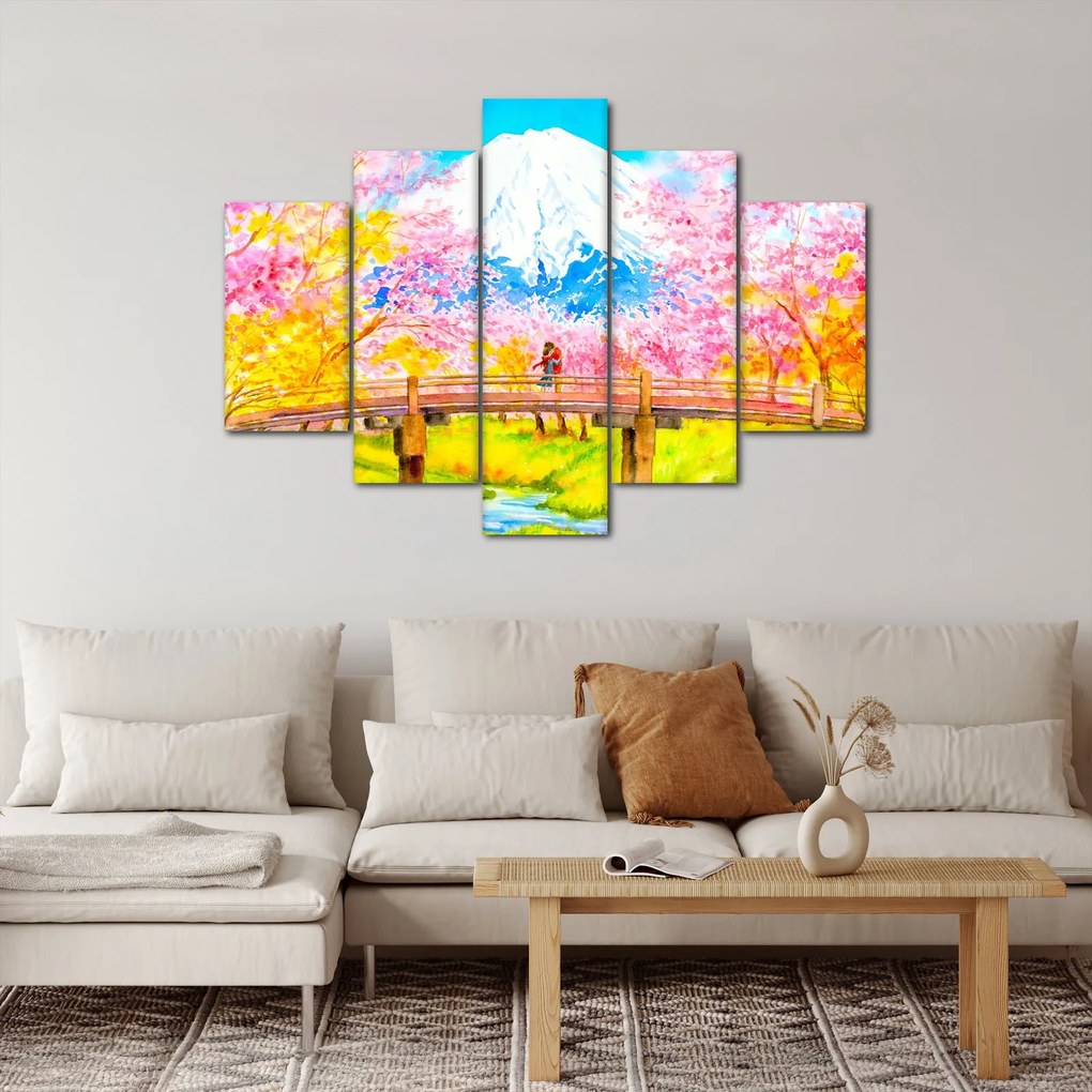 Kép - festett pár, akvarell (150x105 cm)
