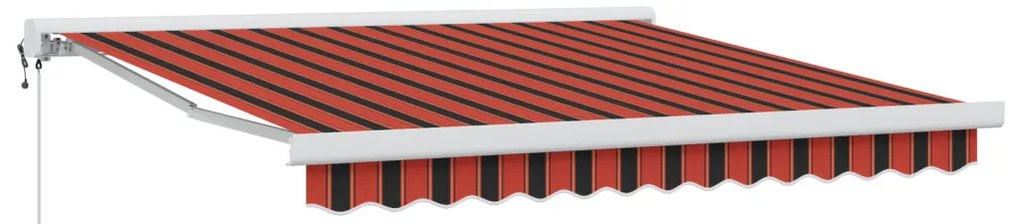 Automatikusan Behúzható Napellenző Narancs és Barna 300x250 cm
