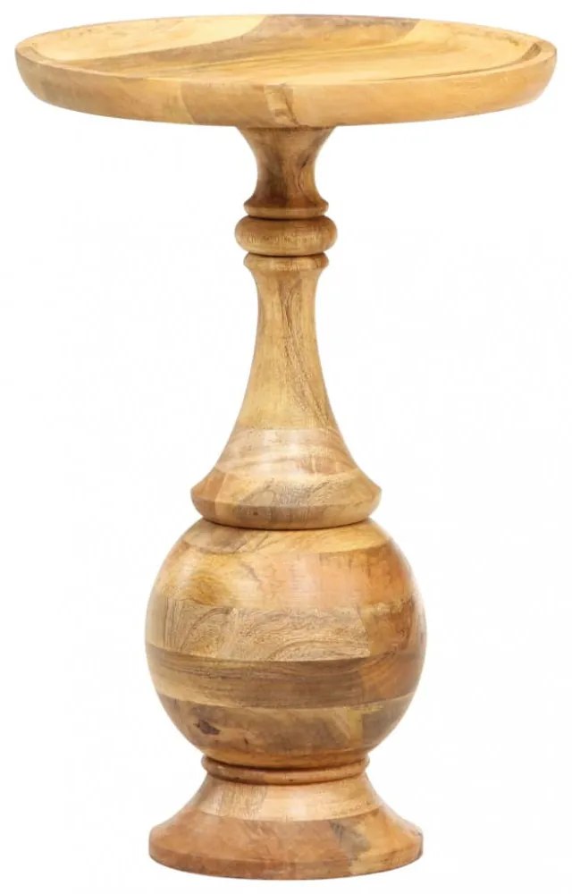 tömör mangófa kerek kisasztal 43 x 43 x 66 cm