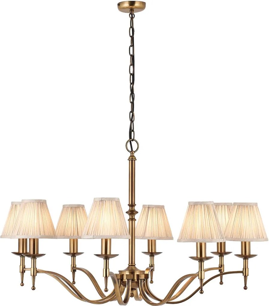 ENDON 63629 STANFORD Modern Csillár Antik Bronz, Bézs E14 IP20