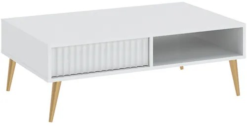 BARCELONA Dohányzóasztal Fehér Színben. 100 cm.