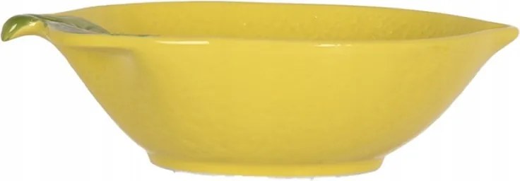 Sárga kerámia tál citrom alakú L 225 ml