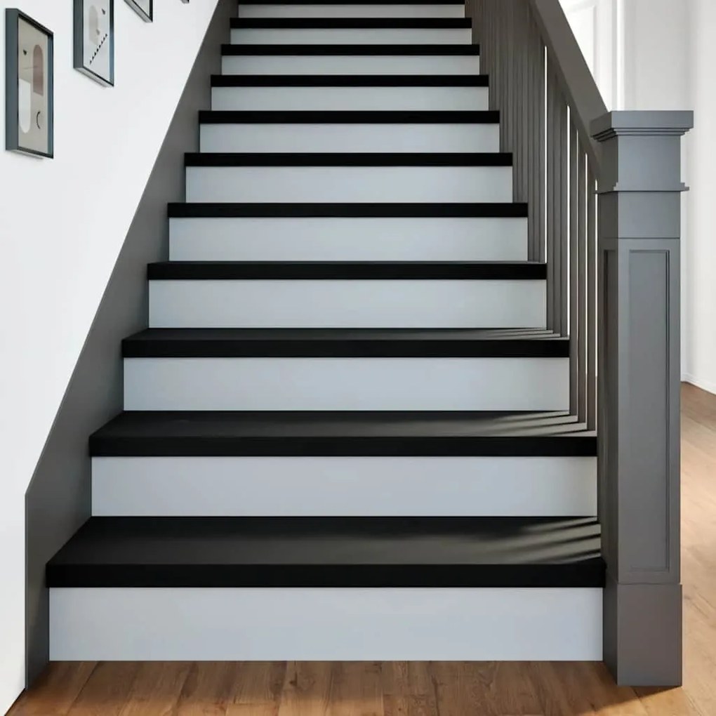 lépcsőfokok 4 db Sötétbarna 90x25x2 cm tömör fa tölgyfa
