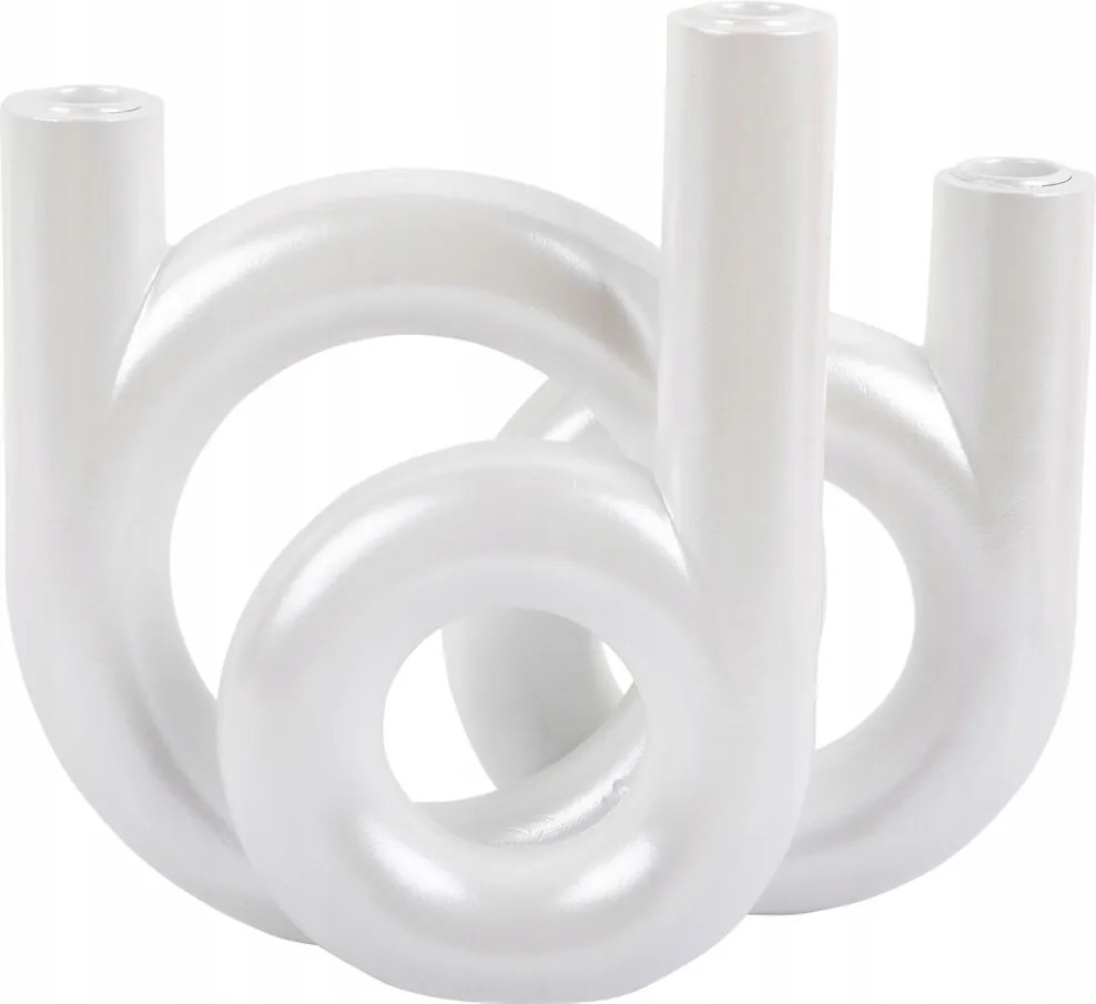 Modern Gyertyatartó 3 Gyertyához Fehér Elegáns A Nappaliba