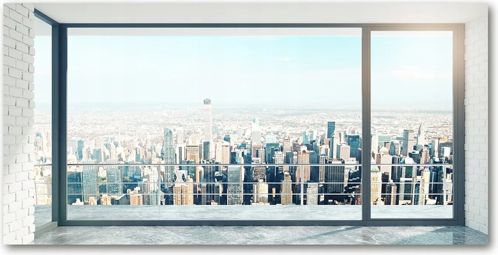 Fotótapéta üvegfalra Kilátás a városra 140x70