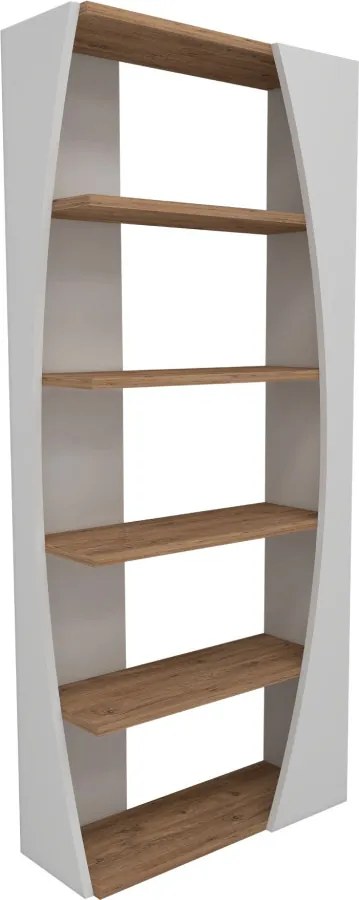 Selge könyvespolc, atlanti fenyő-fehér, 63,6 cm