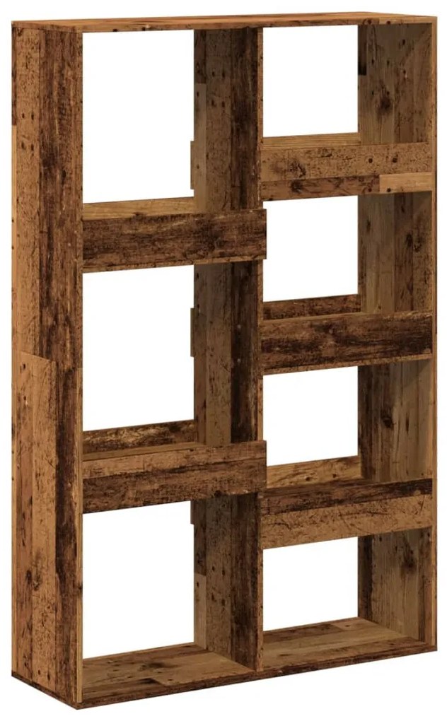 antik fa színű szerelt fa könyvespolc 100 x 33 x 155,5 cm