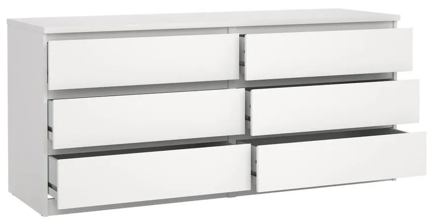 Simplicity komód 154 x 50 x 70 cm, fehér fényes
