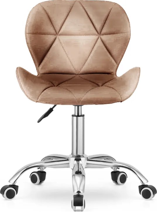 AKCIÓ Világosbarna irodai szék AVOLA VELVET II. osztály