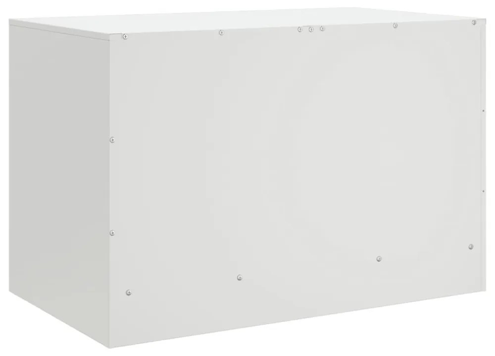 2 db fehér acél TV-szekrény 67 x 39 x 44 cm