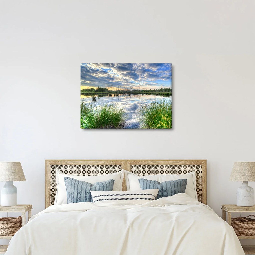 A tó és a nád képe (70x50 cm)