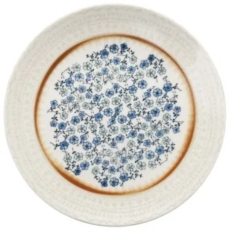 24 darabos étkészlet kék/bézs/porcelán