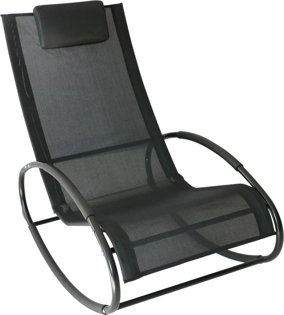 Outsunny Zero Gravity Kerti Hintaszék, Ergonomikus Hintaszék Párnával és Lélegző Anyagból Belső és Külső Használatra, Szürke, 105x62x88 cm | Aosom
