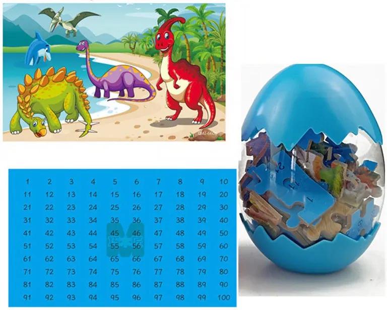 B2B Dinoszaurusz puzzle - kék