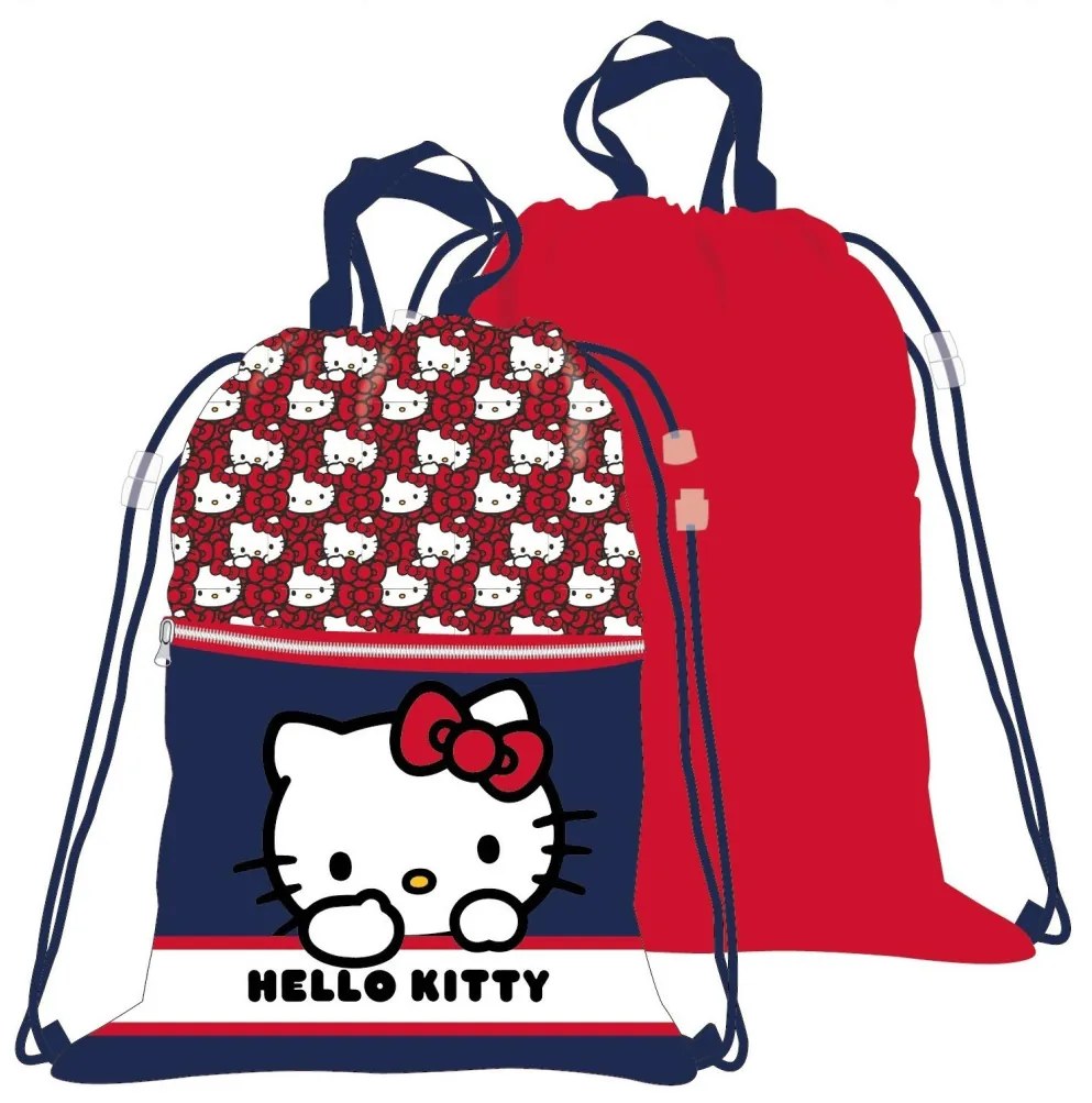Hello Kitty Red Bow Deluxe sporttáska, tornazsák 45 cm