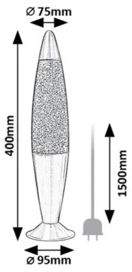 Rabalux 76113 - LED Lávalámpa GLITTER 2 LED/25W/230V