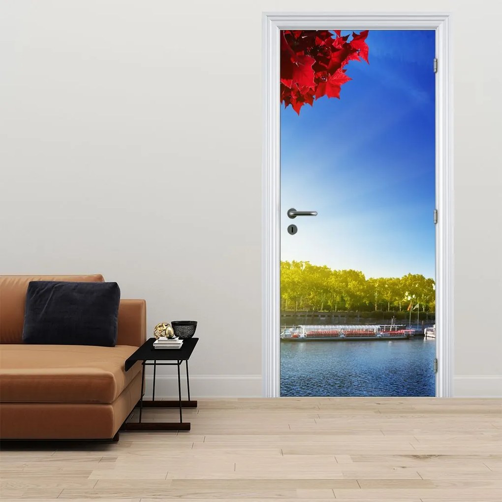 Fotótapéta ajtóra - Ősz Párizsban (95x205cm)
