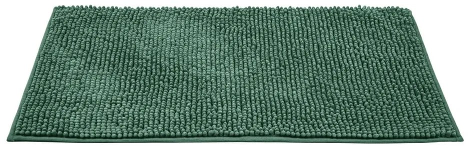 Sötétzöld textil fürdőszobai kilépő 50x80 cm Chenille – Allstar