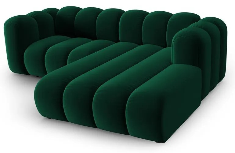 Sötétzöld sarokkanapé (jobb oldali) Lupine – Micadoni Home