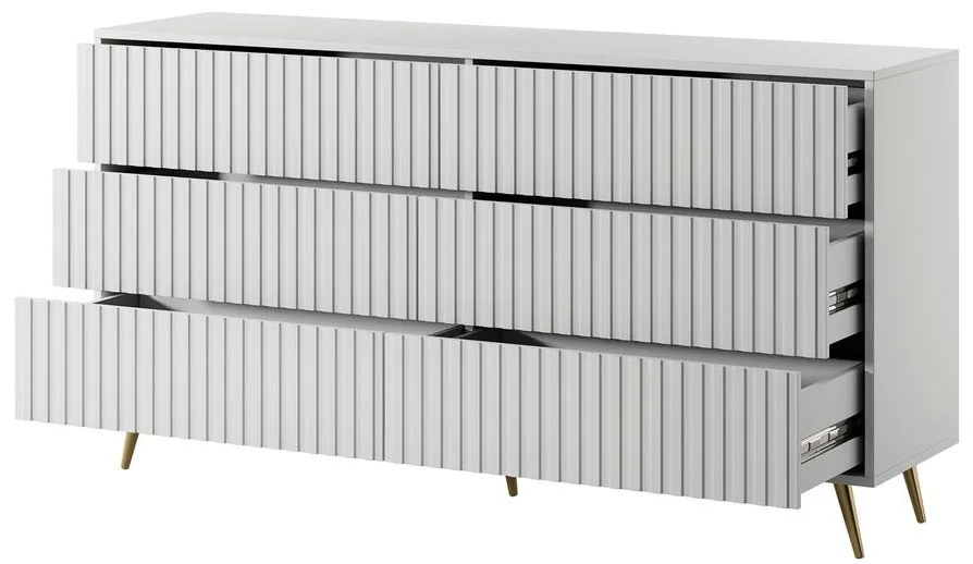 Szekrény Biel B5 (fehér + arany). 1099296