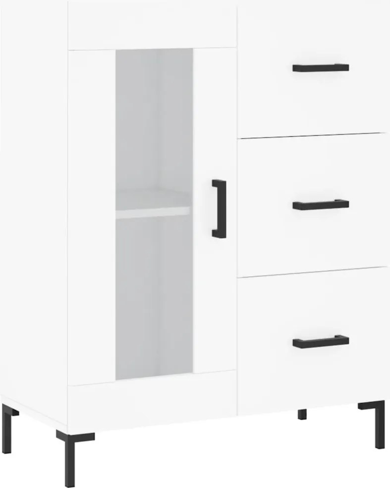 vidaXL fehér szerelt fa tálalószekrény 69,5 x 34 x 90 cm