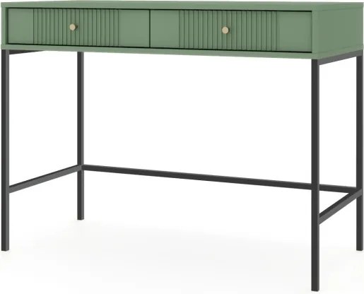 Fésülködőasztal 2 fiókkal smoke green színben arany fogantyúkkal – ISEO IS07