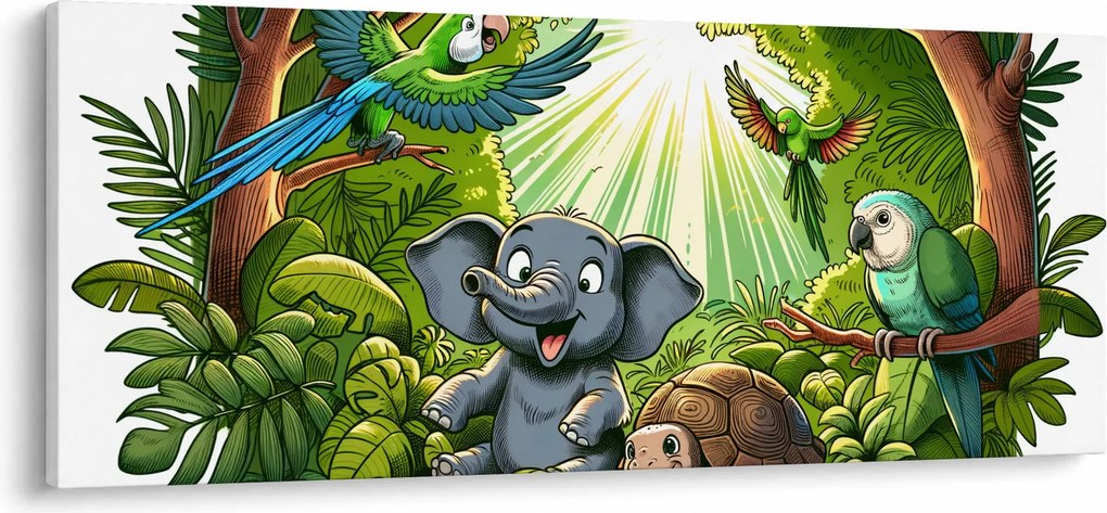 Kép - Vidám állatkák (120x50 cm)