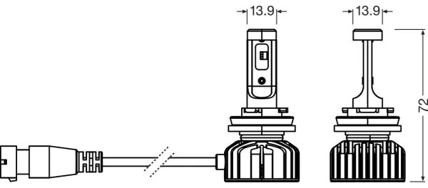 2 db-os készlet LED autóizzók NIGHT BREAKER SMART HB4 P22d/10W/12V 6000K - Osram