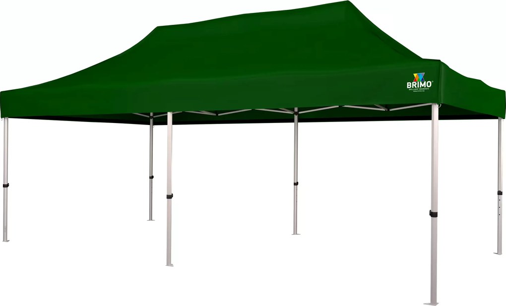 Összecsukható pavilon sátor 6x3 m ALU falak nélkül - alumínium váz, vízálló - falak nélkül - Zöld