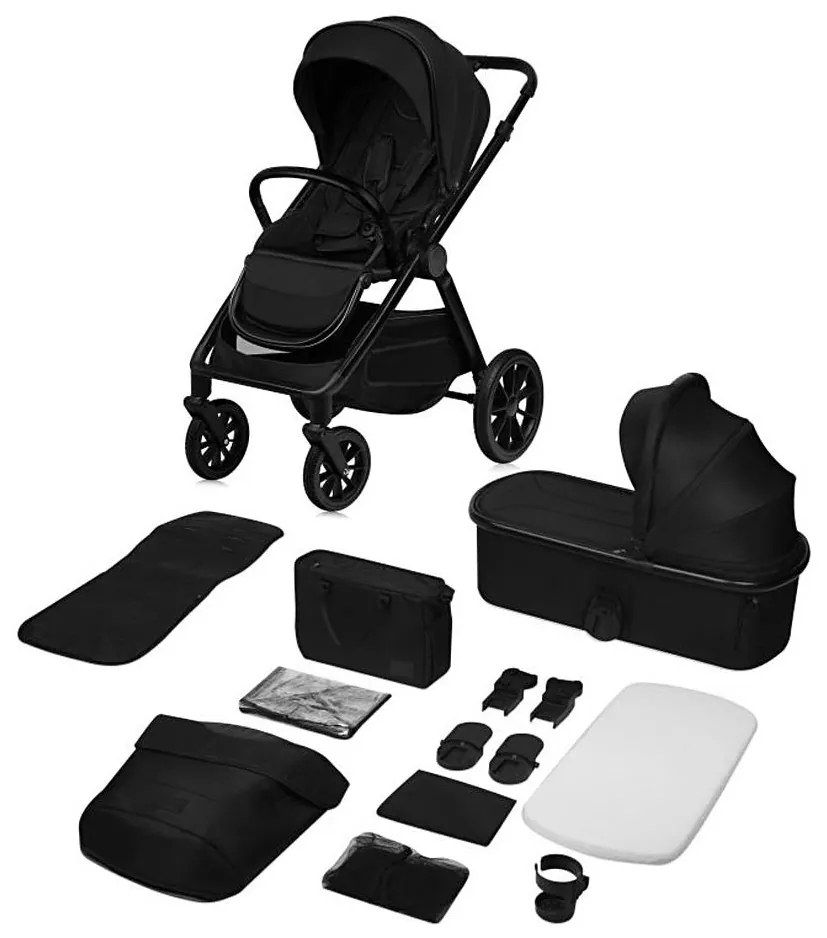 Lionelo - Kombinált 2 az 1-ben babakocsi LAYLA Fekete Onyx