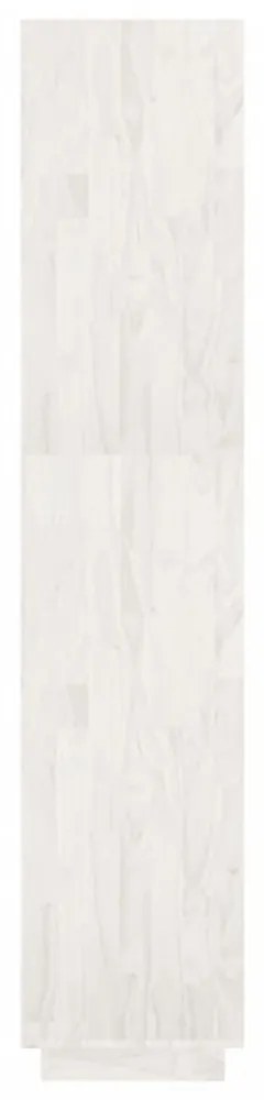 fehér tömör fenyőfa könyvszekrény/térelválasztó 60x35x167 cm