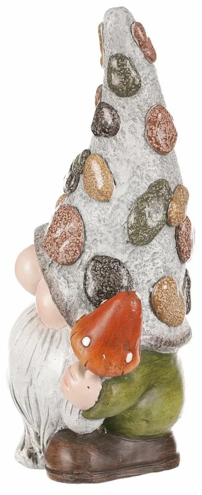 Kerti törpe lámpással, 29 x 41 x 17 cm, MgO